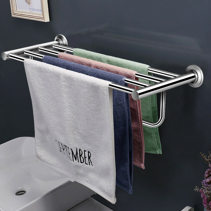 Porte-serviettes mural en acier inoxydable