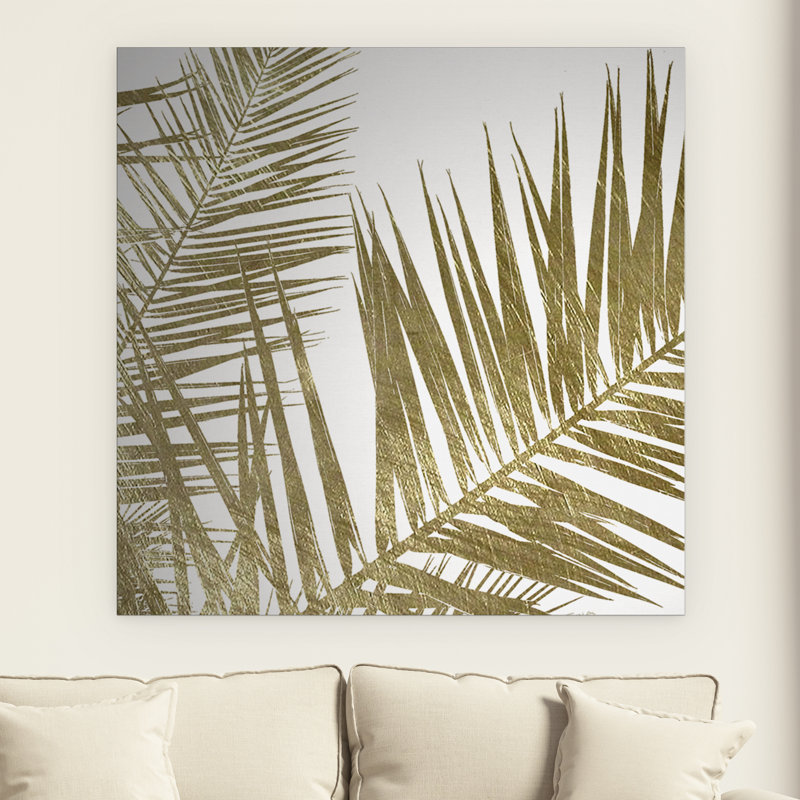 « golden frondes i », impression sur toile tendue, H 16 po x l 16 po x P 1,5 po