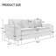 Ainara Bentura 228.6Cm Square Arms Sofa-1232628323