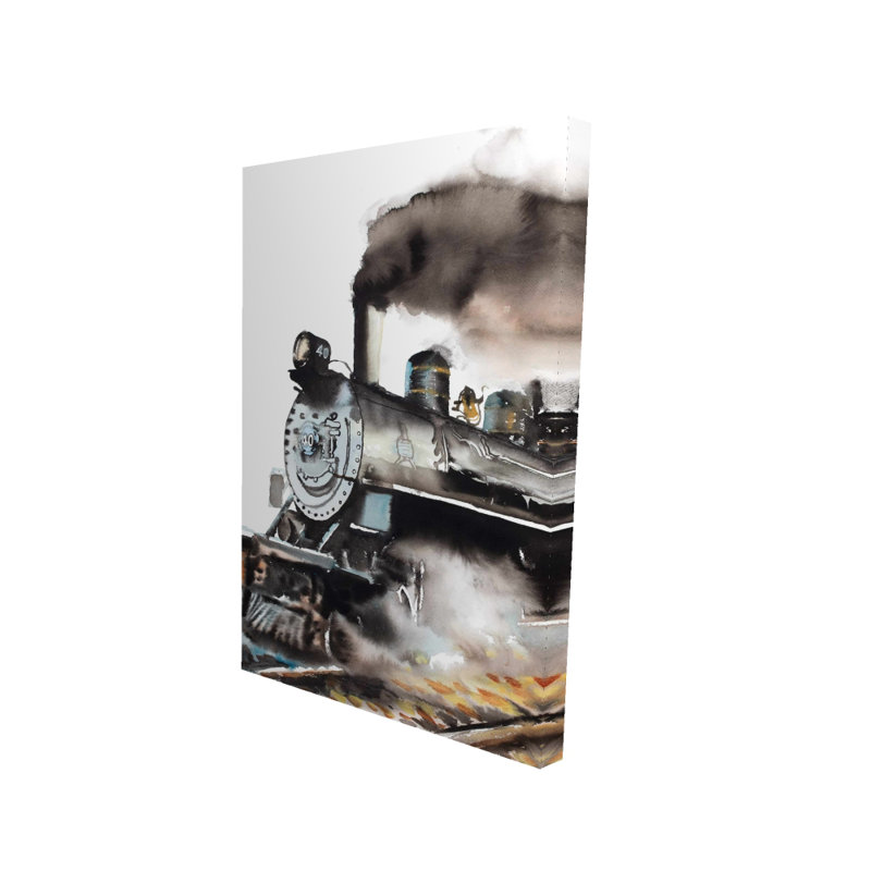 Toile de train à vapeur rétro - transport de bureau