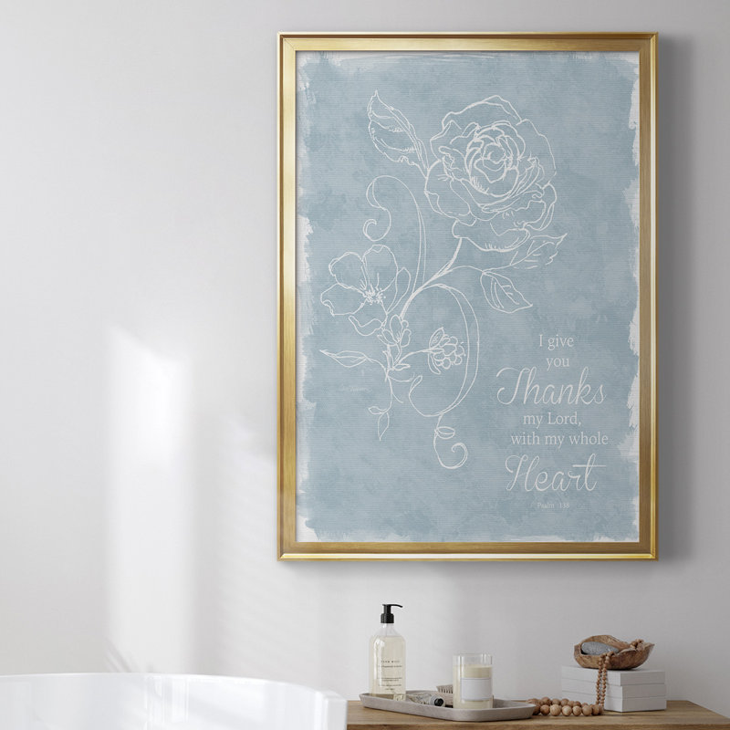 Toile encadrée de qualité supérieure Whole Heart - prête à être accrochée, Or, H 42,5 po x l 30,5 po x P 1 po