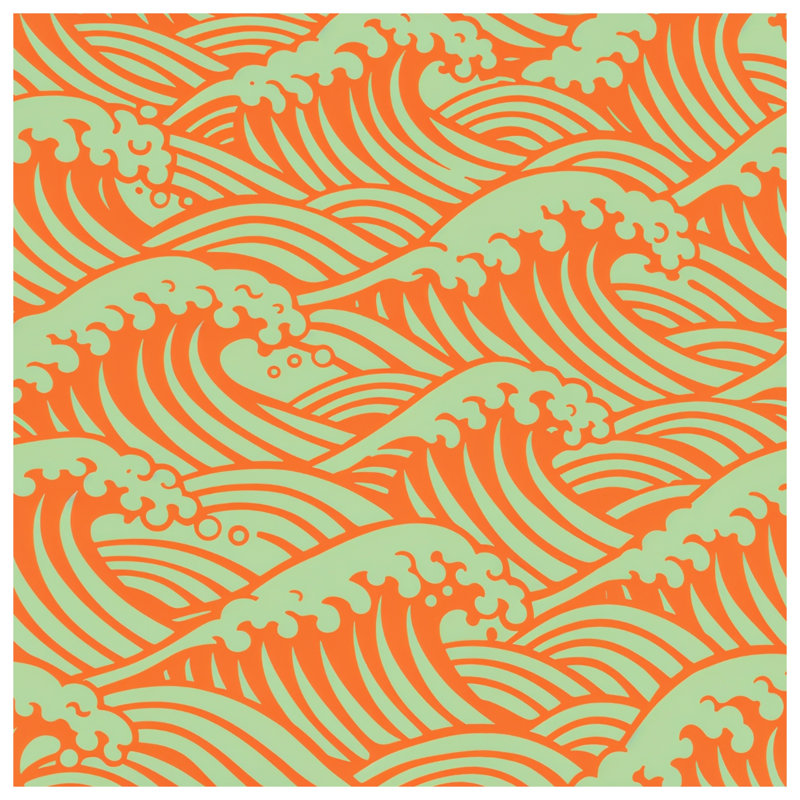 Toile tendue orange sur toile orange en plusieurs tailles, 32 x 32 inches