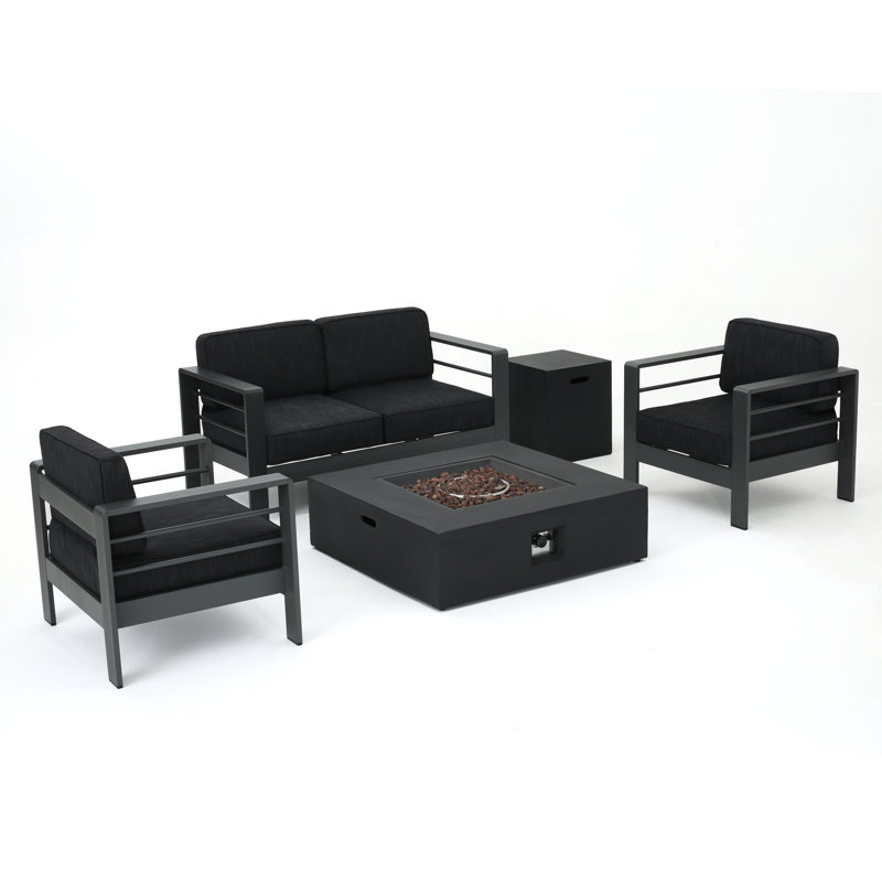 Caggiano 4 - Person Patio Conversation Set with Cushions