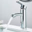 Modern Basin Sink Mixer Tap Monobloc Waterfall Bathroom Single Level Tap Chrome