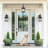 15.7 In Large Outdoor Wall Lights, Black Exterior Lighting Fixtures