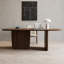 86.61" Nut-brown Rectangular Solid Wood Dining Table-1310544108