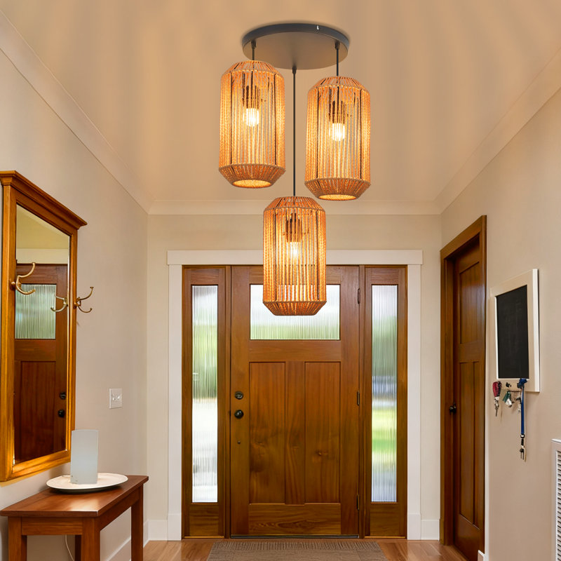 3 - Light Stainless Steel Caged Pendant