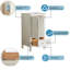 Meuble-lavabo simple autoportant de 18 po avec plateau en céramique Zecharia, aucun assemblage requis-1652914001