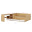 Lit plateforme double en bois avec tiroirs, tablettes et coiffeuse-1787875117