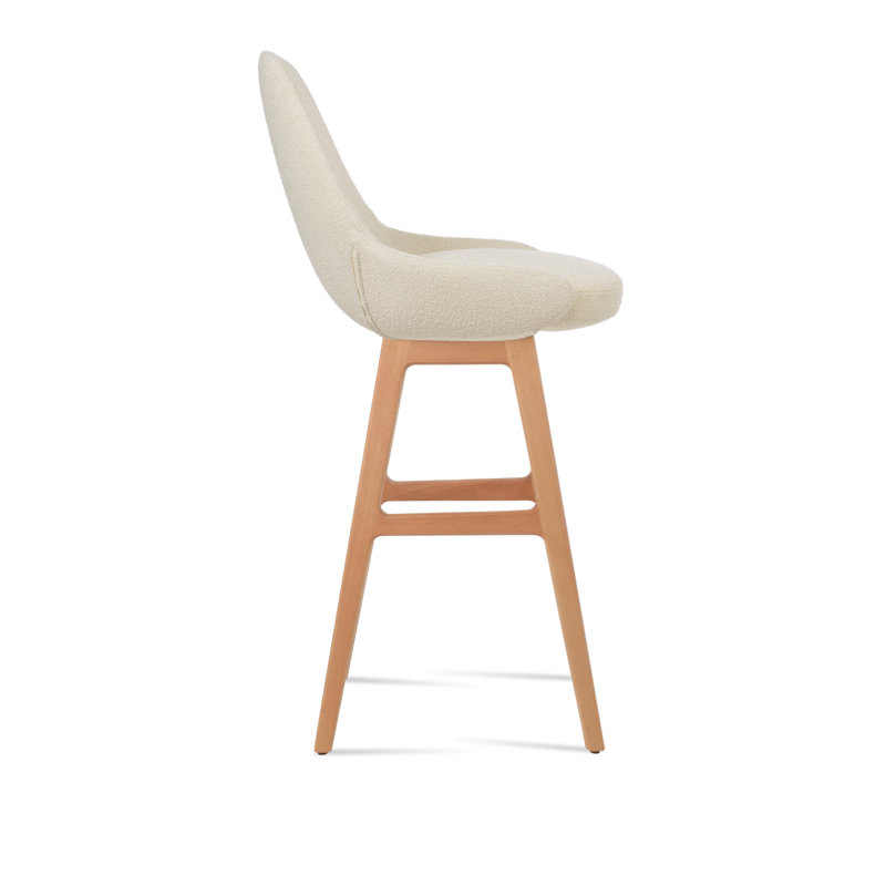 Tabouret de bar 31 po Gazel, Tabouret de bar (siège d'une hauteur de 31 po), Naturel, Blanc cassé