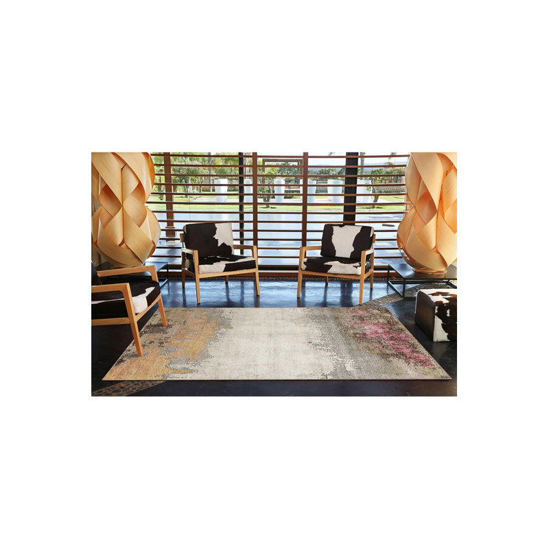 Tapis tissé à motif lavable, Sous-tapis rectangulaire de 3 pi 3 po x 4 pi 11 po