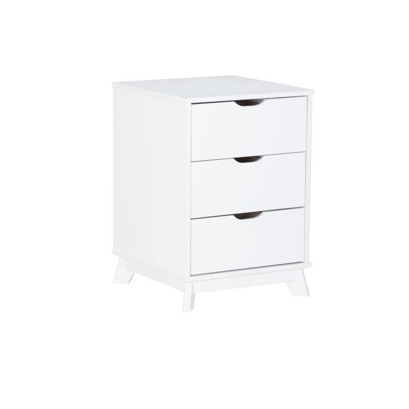 Marialana 19.3'' W Solid Wood Nightstand, White