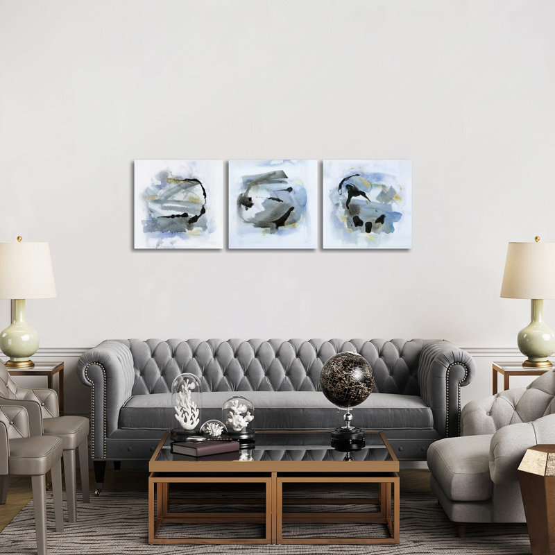 «Cool Water Triptych», ensemble d'art mural sur toile tendue (ensemble de 3)