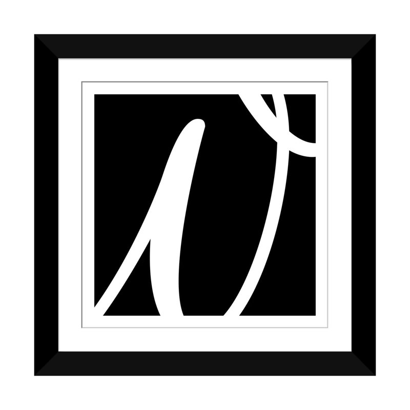 «The Type», art textuel sur toile en noir et blanc TOA73, H 24 po x l 24 po x P 1 po, Papier beaux-arts