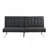 WOOD FRAME, STAINLESS LEG, FUTON, SOFA BED BLACK PVC