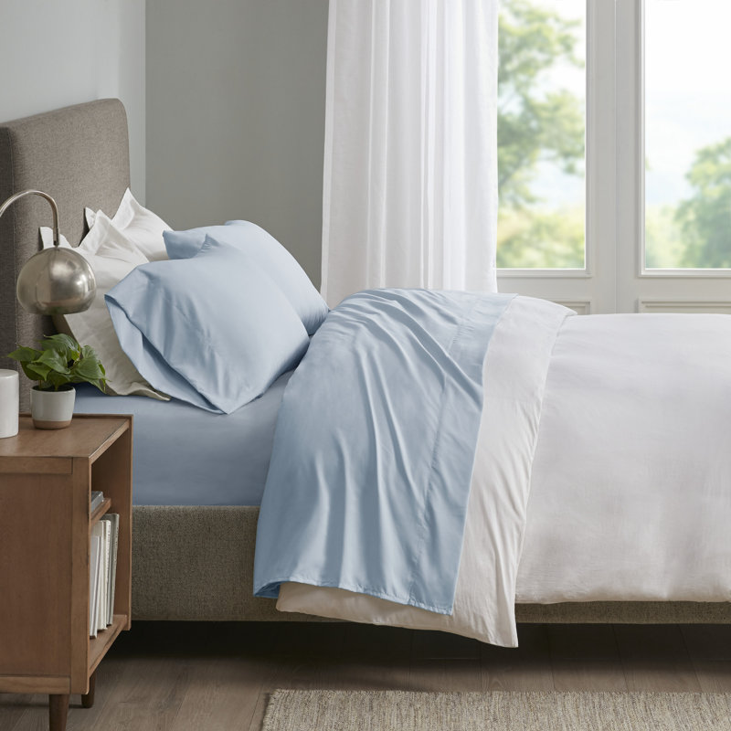 Smart All Season Microfiber Sheet Set, California King, Aqua