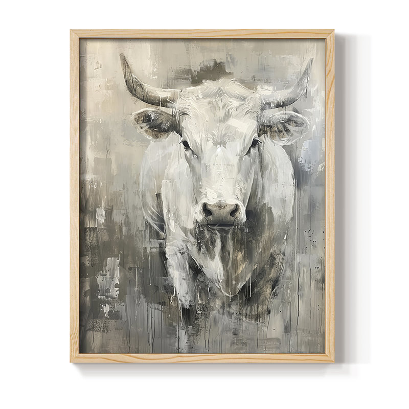 ANIMALS Series CXXV Framed Print - Solid Wood, 15'' H x 12'' W, Natural