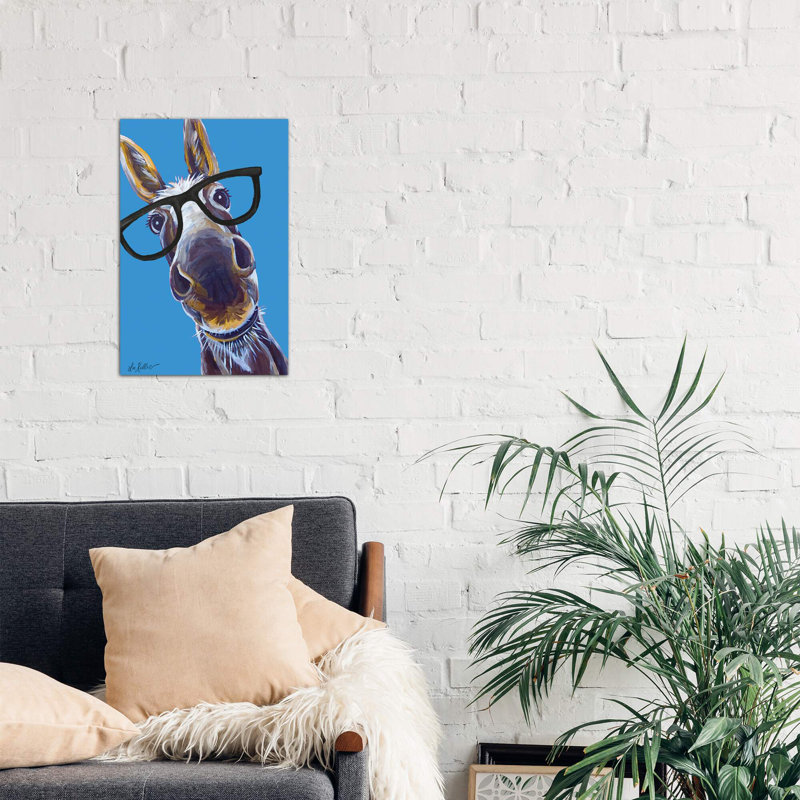Donkey Snickers Glasses - Wrapped Canvas Painting, 66.04 cm H x 45.72 cm W x 1.91 cm D