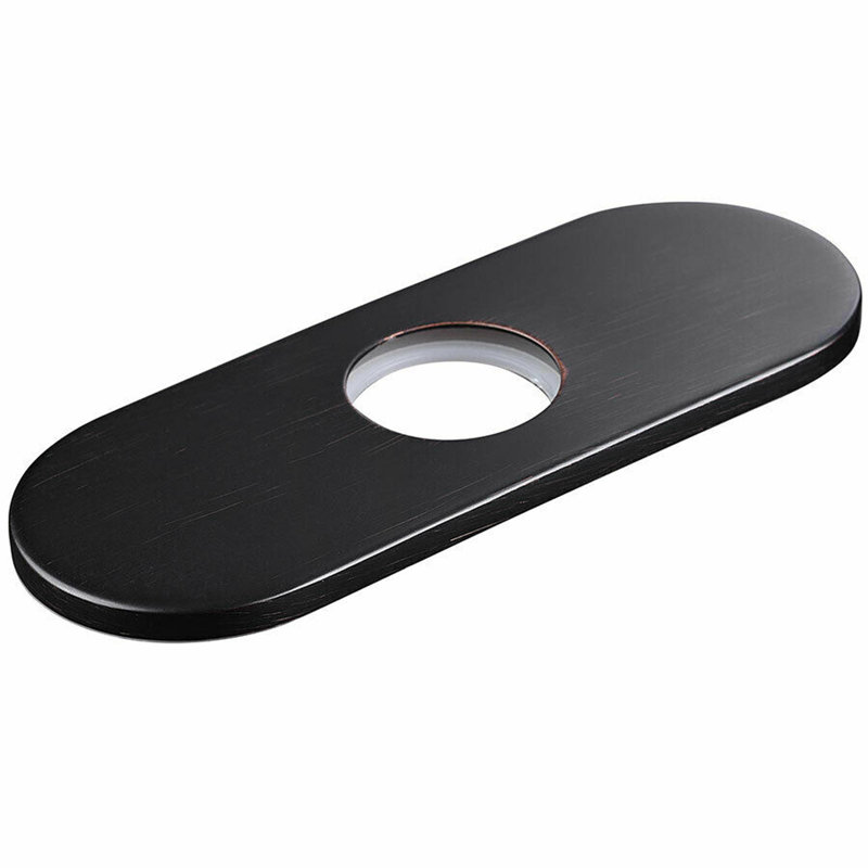 Novatto 6-Inch Bathroom Faucet Deck Plate, Brushed Nickel, Oil Rubbed Bronze