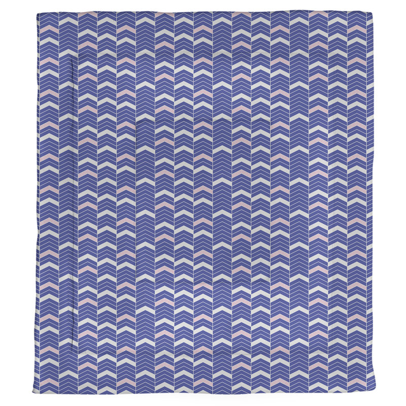Édredon réversible en microfibre Rhonda Cheval, Édredon grand, Bleu / Rose