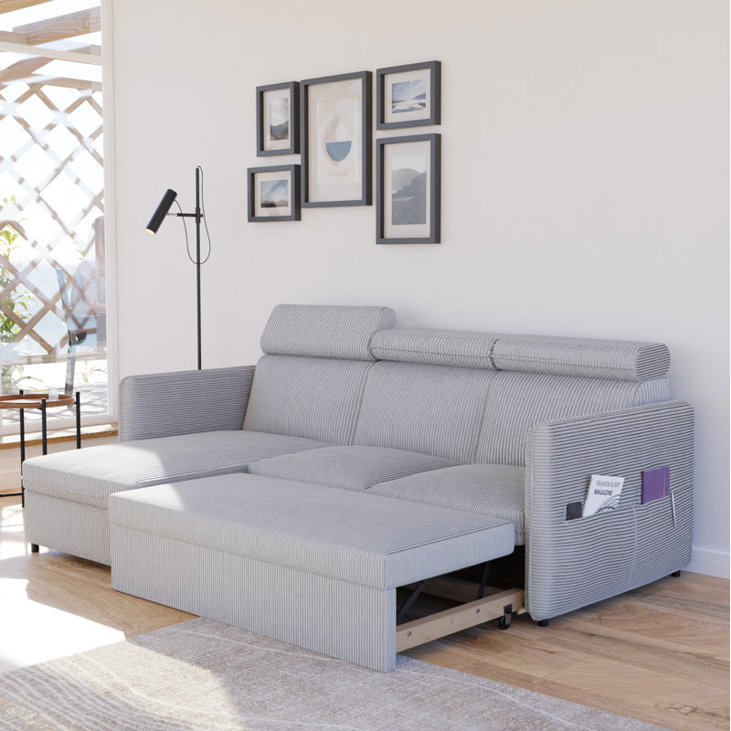 3 Seater Sofa Bed, Grey