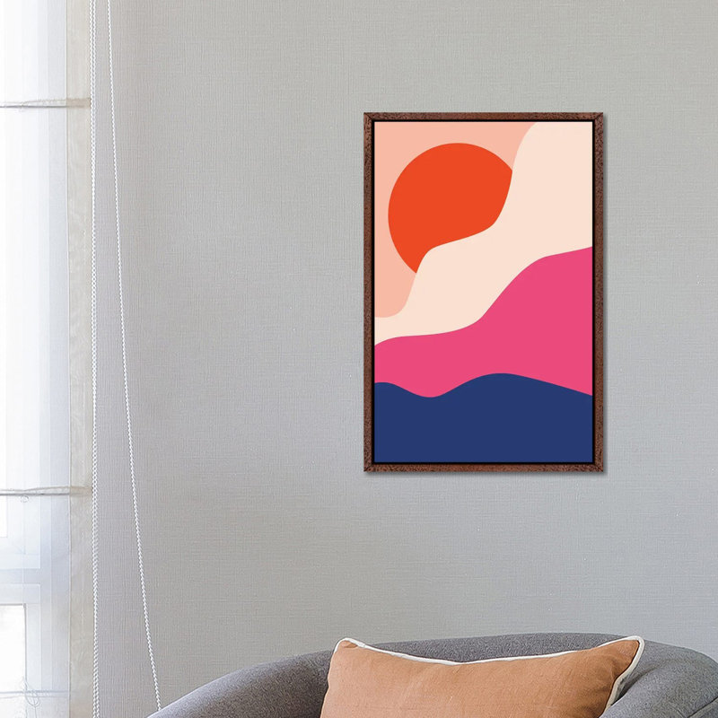 Hello - Print on Canvas, 66.04 cm H x 45.72 cm W, Classic Brown Wood Framed