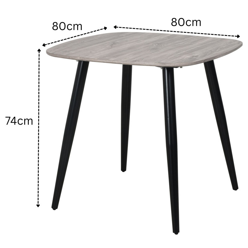 Aspen 2-Piece Casual Dining Set - Compact Square Table & 2 Swivel Upholstered Dining Chairs, Grey Oak, Green