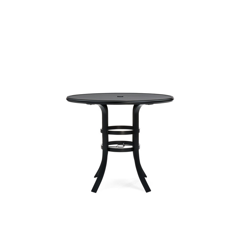 Aluminum Dining Table, 33.5" H x 42" W x 42" D