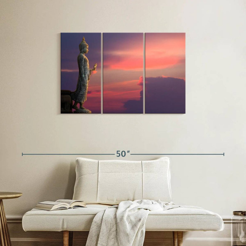 Adella Sunset Sky Buddha, 24" H x 38" W