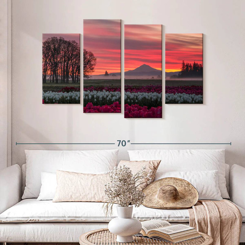 Alvord Tulip Field Sunset, 32"H x 52"W
