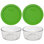 Pyrex (2) 7201 4 Cup Glass Bowls & (2) 7201-PC Lids
