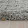 Plush Deep Pile Shaggy Silver Rug