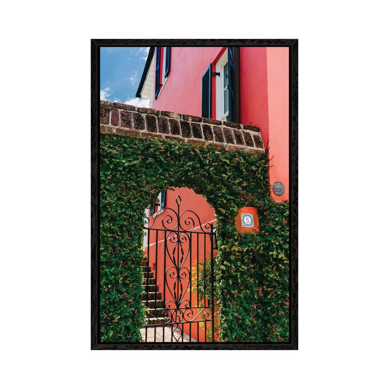 Charleston Pink VIII by Bethany Young - Print on Canvas, Black Framed, 101.6cm H x 66.04cm W x 3.81cm D