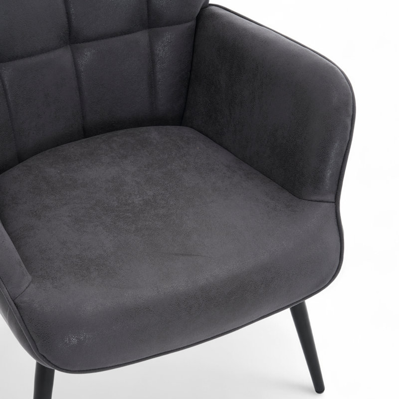 Upholstered Wingback Chair, Grey