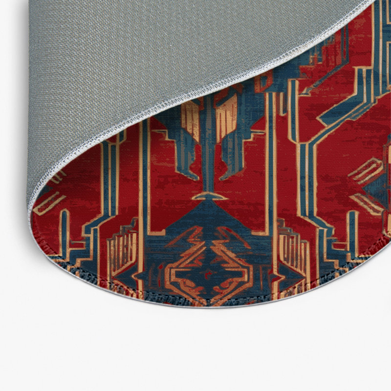 Tapis intérieur et extérieur ArtDeco, Rond 5 pi