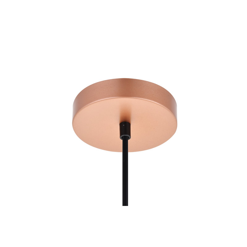 Luminaire suspendu en forme de goutte à 1 lumière Barok, Miel doré