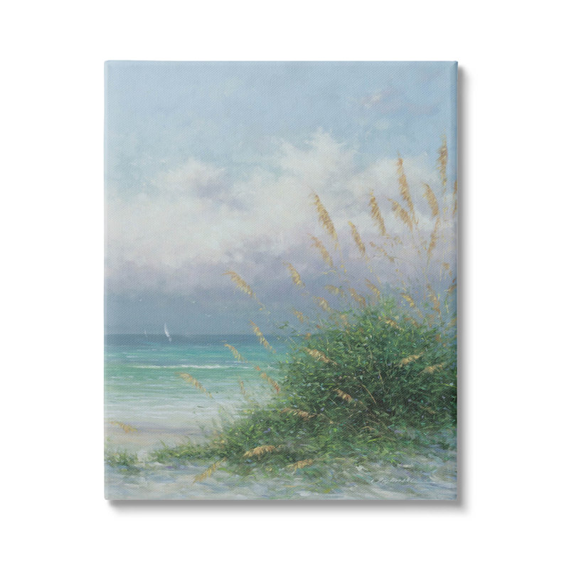 «Ocean Waves Beach Reeds» par Martin Figlinski, H 20 po x l 16 po x P 1,5 po