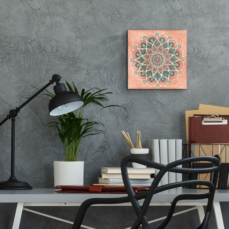 Bungalow Rose «Spiral Mandala» par Yvette St. Amant, art mural en verre acrylique, H 12 po x l 12 po x P 0,13 po