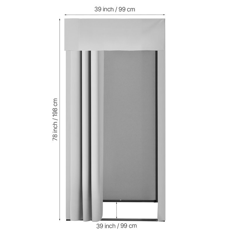 99.1cm W x 198.1cm H 5 - Panel Hanging Room Divider