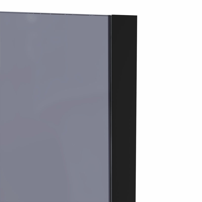 Walk in Shower Enclosure Wet Room Grey Glass Screen 2 Pieces 1100mm and 1000mm