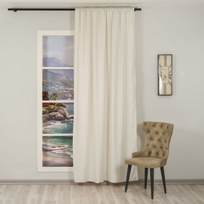 100% Blackout Extra Long & Extra Wide Custom Made Decorative Single Panel Curtain -  Lilijan Home & Curtain, Llj-30227-EXT-BO-1DC-11839-10095