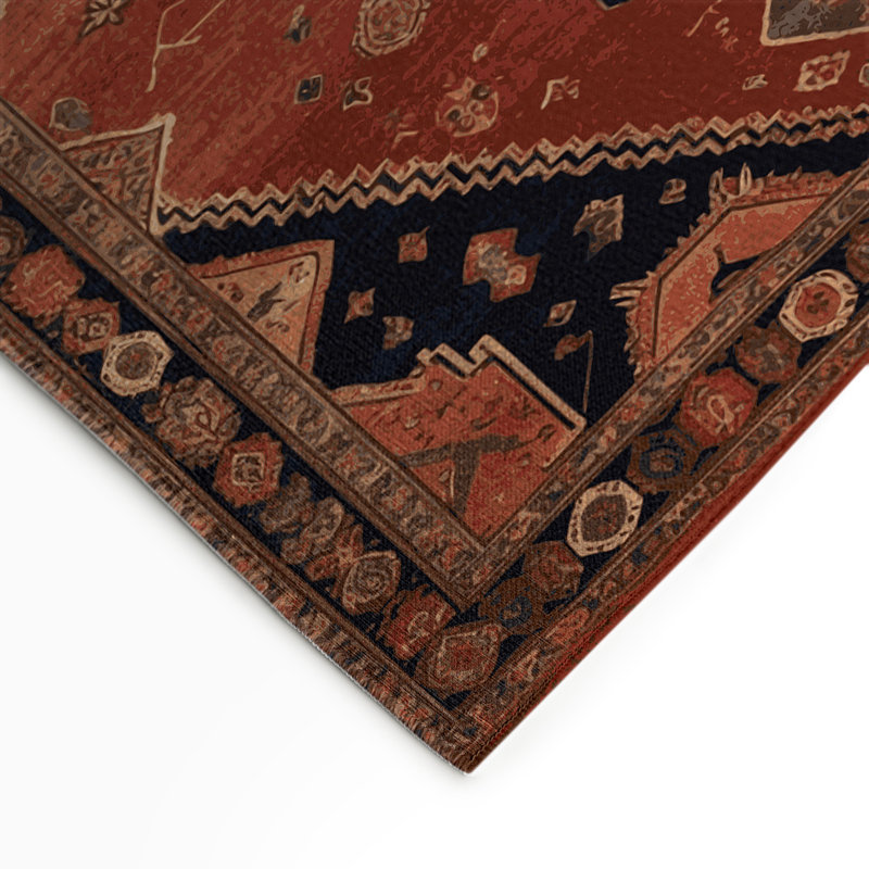 Tapis d'intérieur et d'extérieur brun Persian
