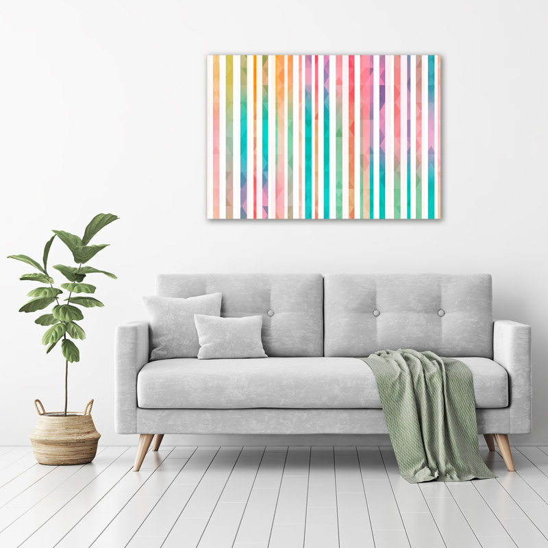 Rainbow Stripes - No Frame Print on Canvas