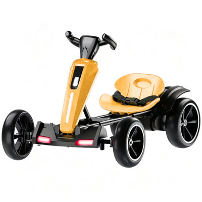 Kids 12V Battery-Powered Go Kart with Parent remote control, LED lighting, Built-in music