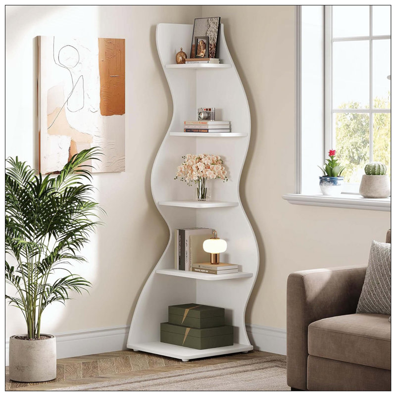 Support pour plante à 5 niveaux, Blanc, 1