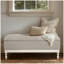 Banc de rangement touffeté crème antique / gris clair Voir ci-dessous