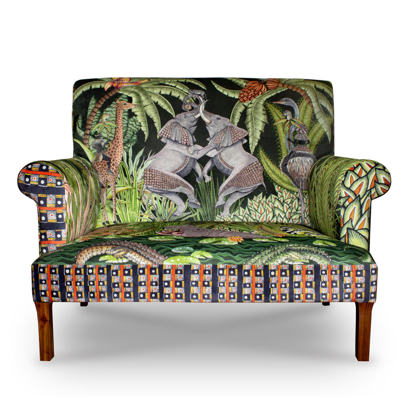Ardmore 58" Limited Edition Rolled Arm Loveseat, Green Velvet