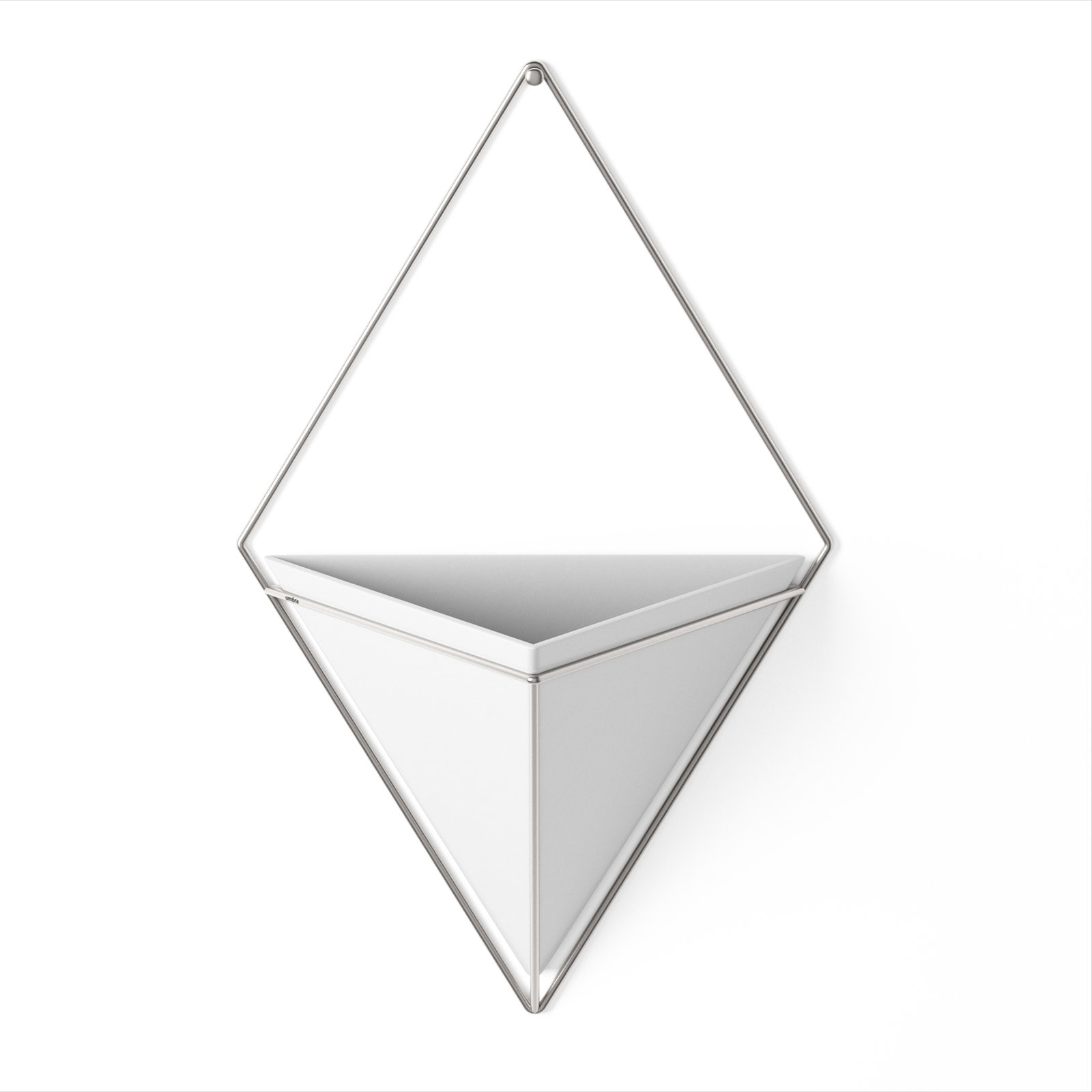 Trigg Planter Wall Decor, White/Brass