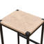 2 pièces de tabouret de comptoir de cuisine sans dossier - structure en métal robuste avec siège en corde de papier tissé, conception polyvalente, glissade, capacité de 220 lb, 15,74 po x 13,39 po x 25 po