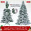 Sapin de Noël givré pré-éclairé-456773742